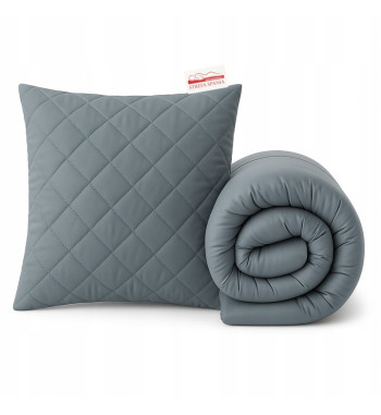 Zestaw kołdra szara 140x200...