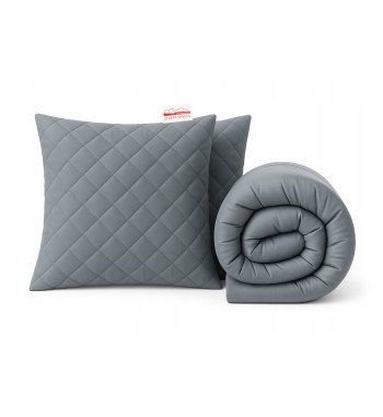 Zestaw kołdra szara 140x200...