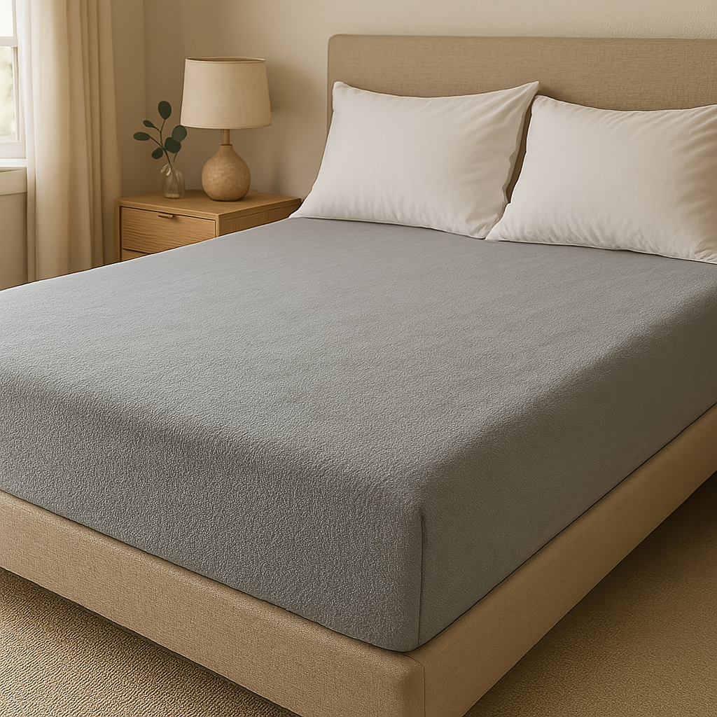 Detale prześcieradła frotte