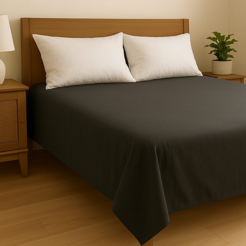 Detale prześcieradła — materiał i obszycie